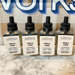 Four Bath & Body Works Vanilla Cloud Wallflower Refills